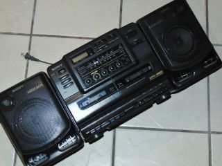 Vintage Sony CFD - 550 Boom Box Mega Bass CD Radio Cassette - Corder with Remote 3