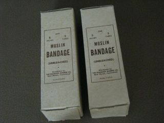 Ww2 Us Army 5 Inch Muslin Bandage,  Old Stock,  1 Each