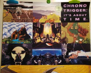 Ultra Rare/Vintage Nintendo Chrono Trigger Poster 26 x 39 