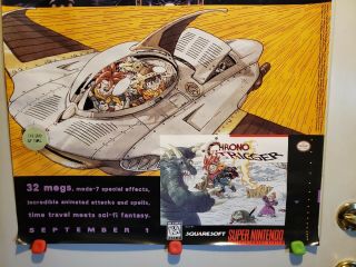 Ultra Rare/Vintage Nintendo Chrono Trigger Poster 26 x 39 