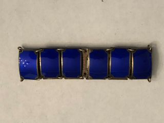 Vintage David Andersen Cobalt Enamel Bracelet 7