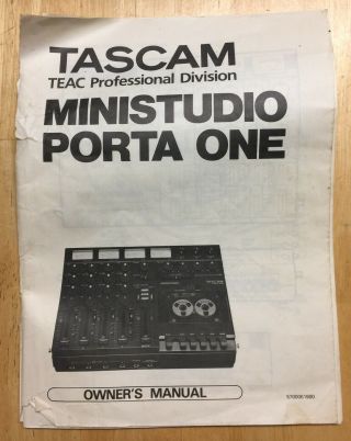 Vintage Tascam Ministudio Porta One 4 Track Cassette Recorder/Mixer 8