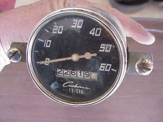 Vintage Cushman 17 - 516 Speedometer & Cable A,  Oem