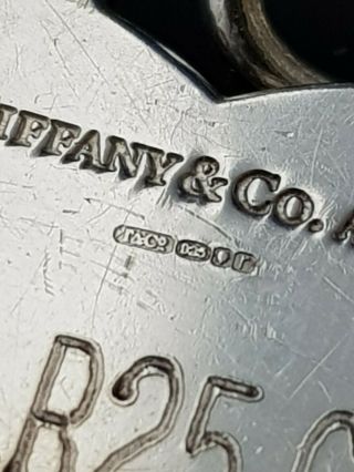 Rare Vintage Tiffany & Co Solid Sterling Silver Heart Tag Bracelet 4