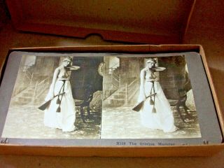 10 Vintage Mutoscope Stereo Cards Drop Card Machine Various Girlie Risque
