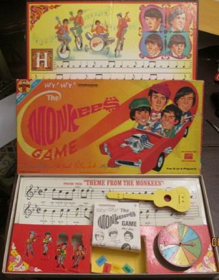 The Monkees Transogram Complete With Guitar Board Game Vintage 1960s