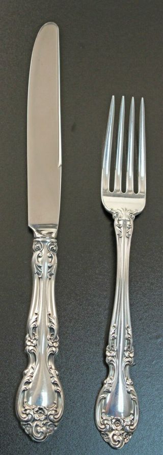 Gorham Sterling Melrose Dinner Size Knives & Forks