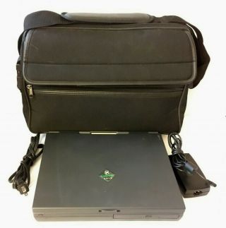 Vintage Gateway Solo 2500 Laptop Pentium Ii Mmx 333 Mhz 64 Mb Ram W/ Bag Charger
