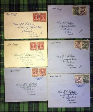 1945 Newfoundland Canada Hmcs Avalon Fleet Mail Covers Wwii Military Navy Ship