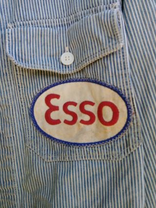 Esso Vintage Rare Servicemen Jacket 1950 ' s 1960 ' s Gas Service Station Attendant 3