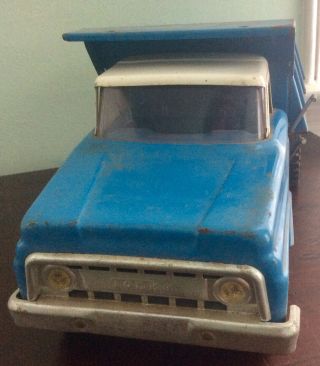 Tonka Vintage 1960s Hydraulic Dump Truck Blue 4