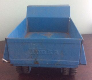Tonka Vintage 1960s Hydraulic Dump Truck Blue 5
