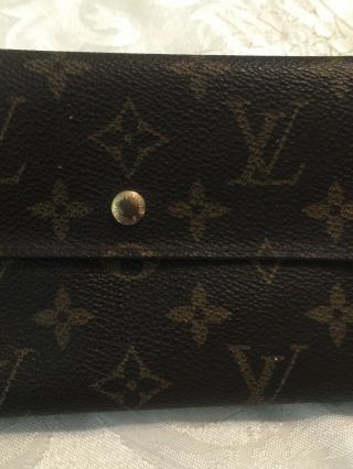 Vintage Louis Vuitton Monogram Wallet Checkbook Card Holder - FRANCE. 6