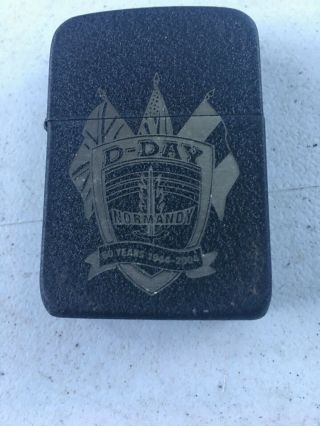 60th Anniversary D - Day Sands Of Normandy,  Vintage Zippo Lighter Pre Owned