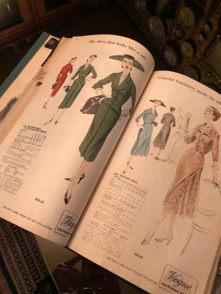 Vintage Vogue Pattern Counter Book 1951 3