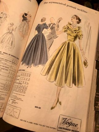 Vintage Vogue Pattern Counter Book 1951 5