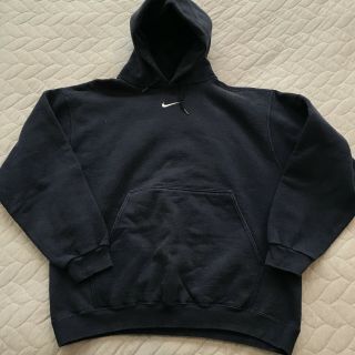 Vtg 90s Nike Center Swoosh Hooded Pullover Sweatshirt Travis Scott Sz Large Usa