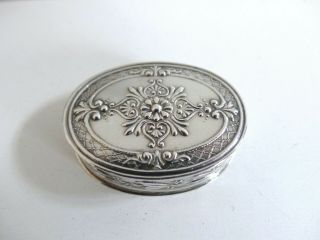 Antique French Silver Pill Box