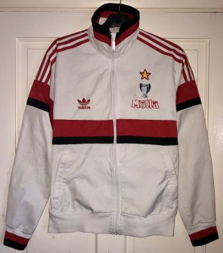 Ac Milan Football Track Top Medium Adidas Originals 1992 Vintage Shirt Italy