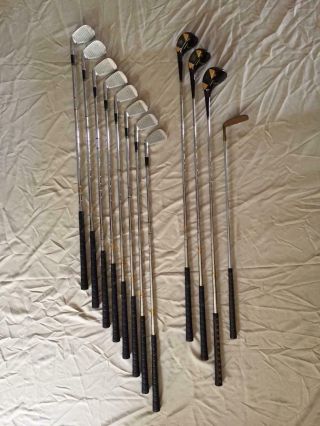 Vintage Walter Hagen Golf Clubs Full Set (13) 1972 Including 2 Iron And Putter