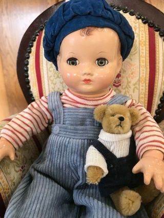 Vintage 1940s Effanbee Tommy Tucker Mickey Bright Eyes 14 " F&b Orig Baby Doll