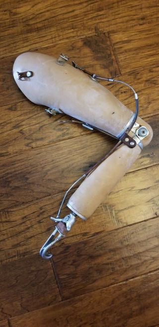 Vintage Prosthetic Arm And Hook Artificial Left Arm & Shoulder Strap Movie Prop