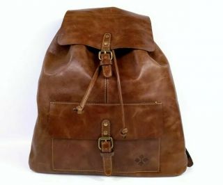 Patricia Nash Atrani Backpack Cognac Distressed Vintage Leather Italy $199