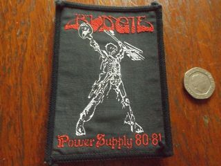 Vintage Sew On Patch: Budgie - Power Supply 80 - 81 :1980 