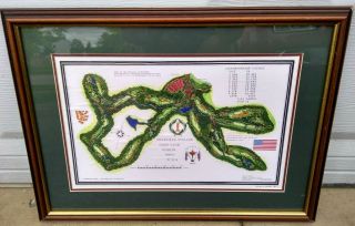 Vintage 1987 Ryder Cup James P.  Izatt Muirfield Village Golf Course Map - 21x16