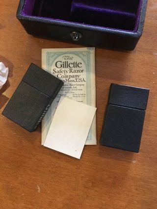 WOW Vintage Gillette No.  460 Single Ring Razor,  1900 ' s BOX PAPER WORK 10