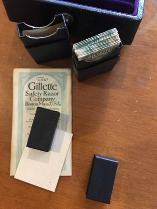 WOW Vintage Gillette No.  460 Single Ring Razor,  1900 ' s BOX PAPER WORK 11