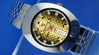 Vintage Retro Swiss Tressa Lux Crystal Automatic Watch 1970s Nos Cal Eta 2789 - 1