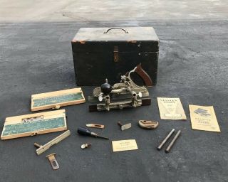 Vintage Stanley No.  45 Combination Plane 23 Cutters All Parts Custom Box Manuals