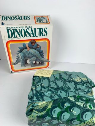 Vintage Retro Inflatable Stegosaurus Intex Recreation Corp 1987 Dinosaur Toy