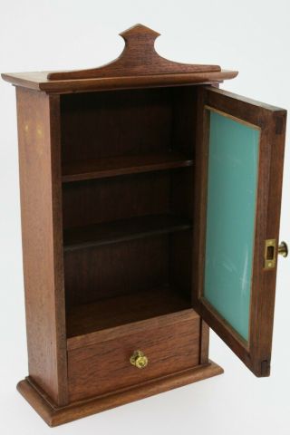 Vintage Oak Medicine Cabinet with Mirror Apothecary E/0158 3
