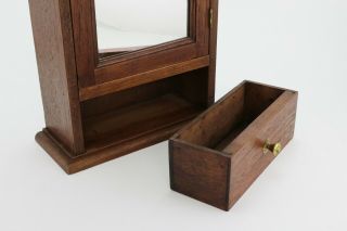 Vintage Oak Medicine Cabinet with Mirror Apothecary E/0158 7