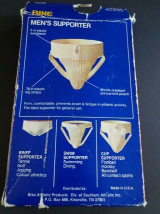 Vintage 1960 ' s BIKE Men ' s Athletic Supporter Jock Strap NIB Large 3