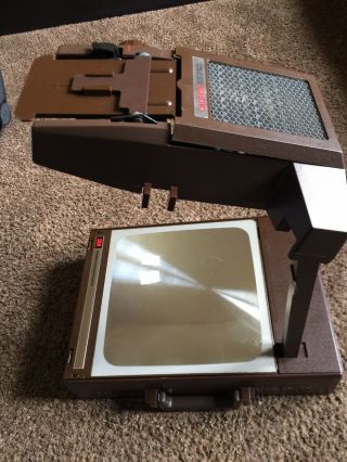 Vtg 3m Portable Briefcase Style Overhead Projector Model 6200agb Great
