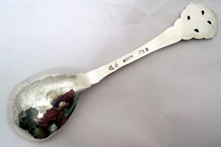 A medium Arts & Crafts silver serving spoon,  Copenhagen 1919,  Denmark 2