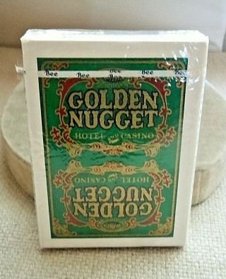 Vintage Golden Nugget Hotel and Casino Downtown Vegas Green Playing Cards 6