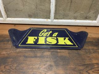 Vintage Old FISK Tires Sign Display Rack Rare Tire Advertising 6