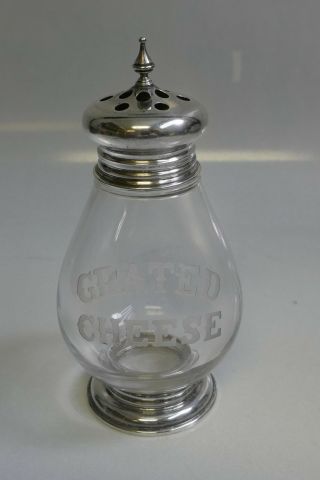 Frank M.  Whiting Sterling Silver & Crystal Grated Cheese Shaker