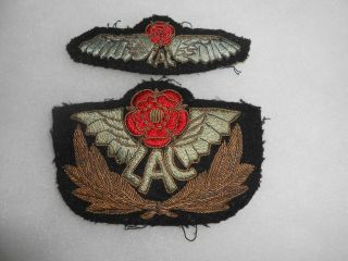 Airway Airline Bullion Cap Badge & Pilots Wing Vintage Insignia Lac