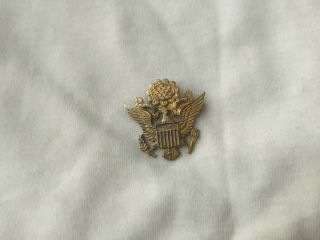 Wwii Us Army Eagle Pin Sterling Silver 1 Inch