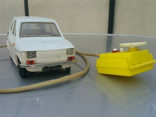 Vintage Fiat 126p Polski Large Plastic Toy 1976 Battery Operated Remote Poland