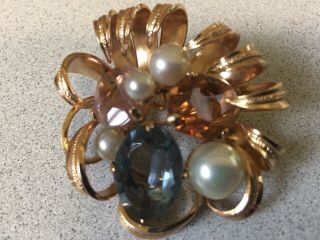 Vintage Christian Dior Brooch Jewels And Pearls 1967