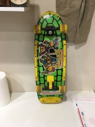 Vintage 1989 Tmnt Teenage Mutant Ninja Turtles Skateboard Deck (mirage Studios)