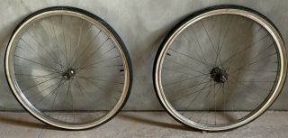 Pair Vintage 1963 Raleigh Sport 3 Speed Rear Wheel Sturmey Archer 26x1 - 3/8