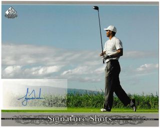 Tiger Woods 2005 Ud Sp Signature Golf Signature Shots Autograph 8x10 Rare Pga