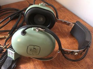 David Clark Airplane Model H10 - 40 Aviation Headset with M - 4 Microphone Vintage 6